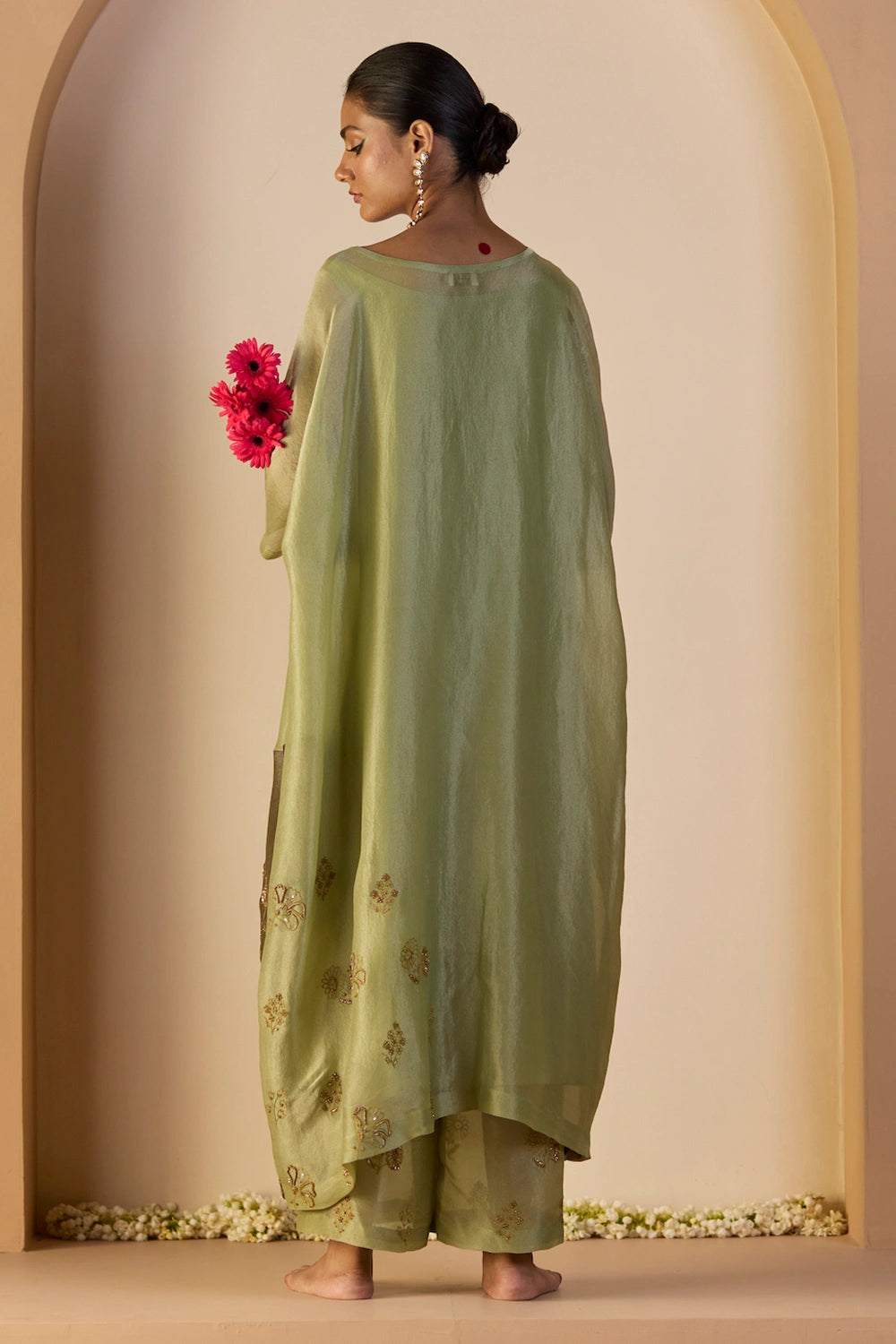 Green Zehra Kaftan Set