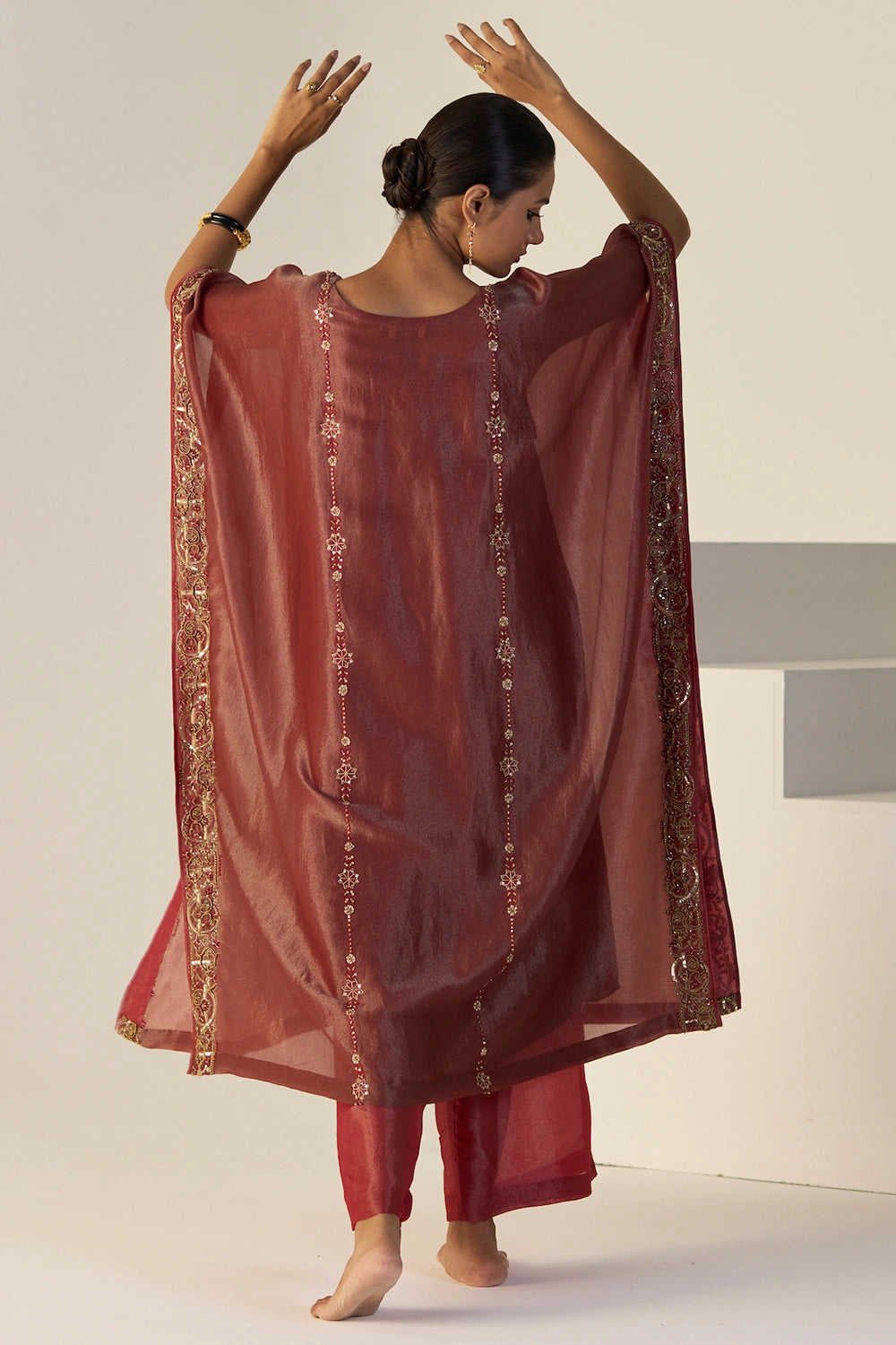 Rust Rana Kaftan set