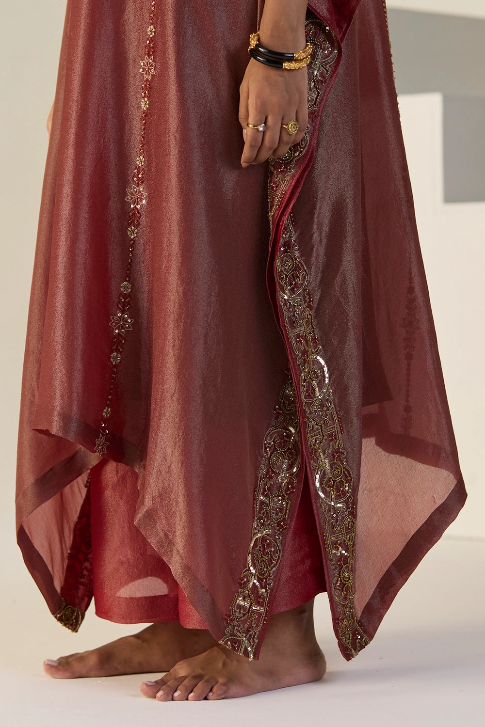 Rust Rana Kaftan set