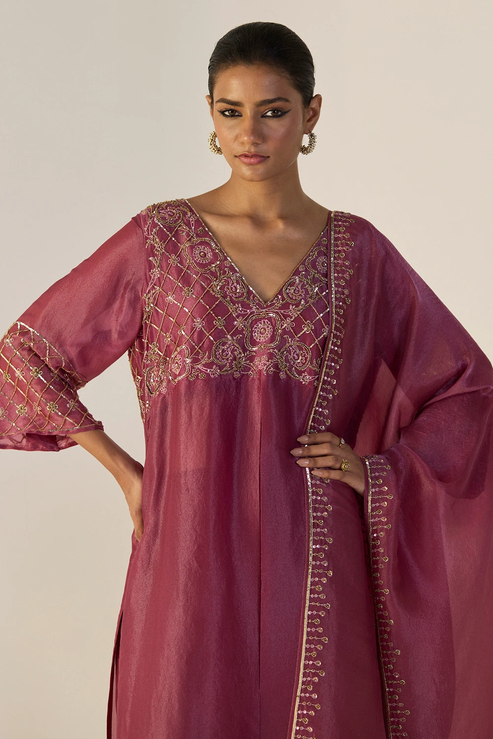 Purple Badla Suit