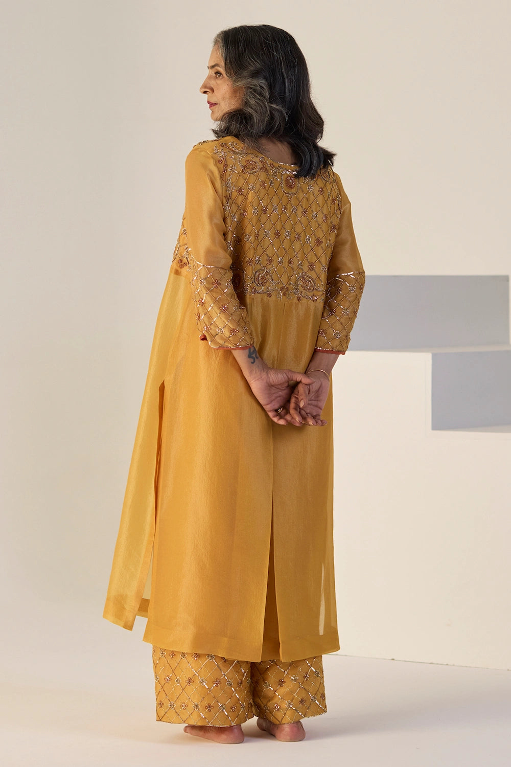Yellow Badla Suit