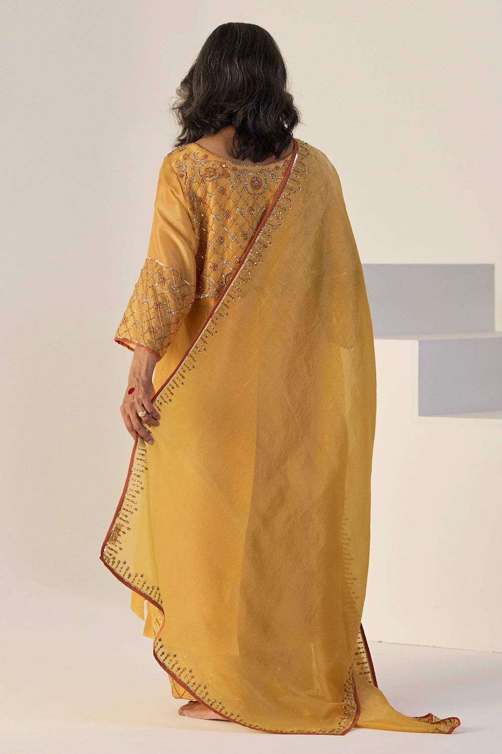 Yellow Badla Suit