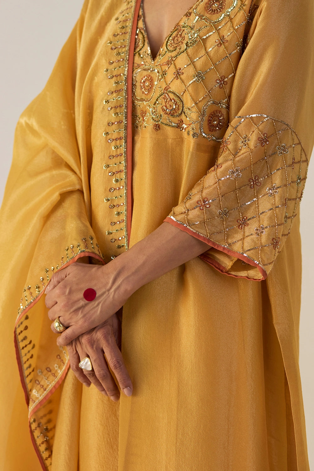 Yellow Badla Suit