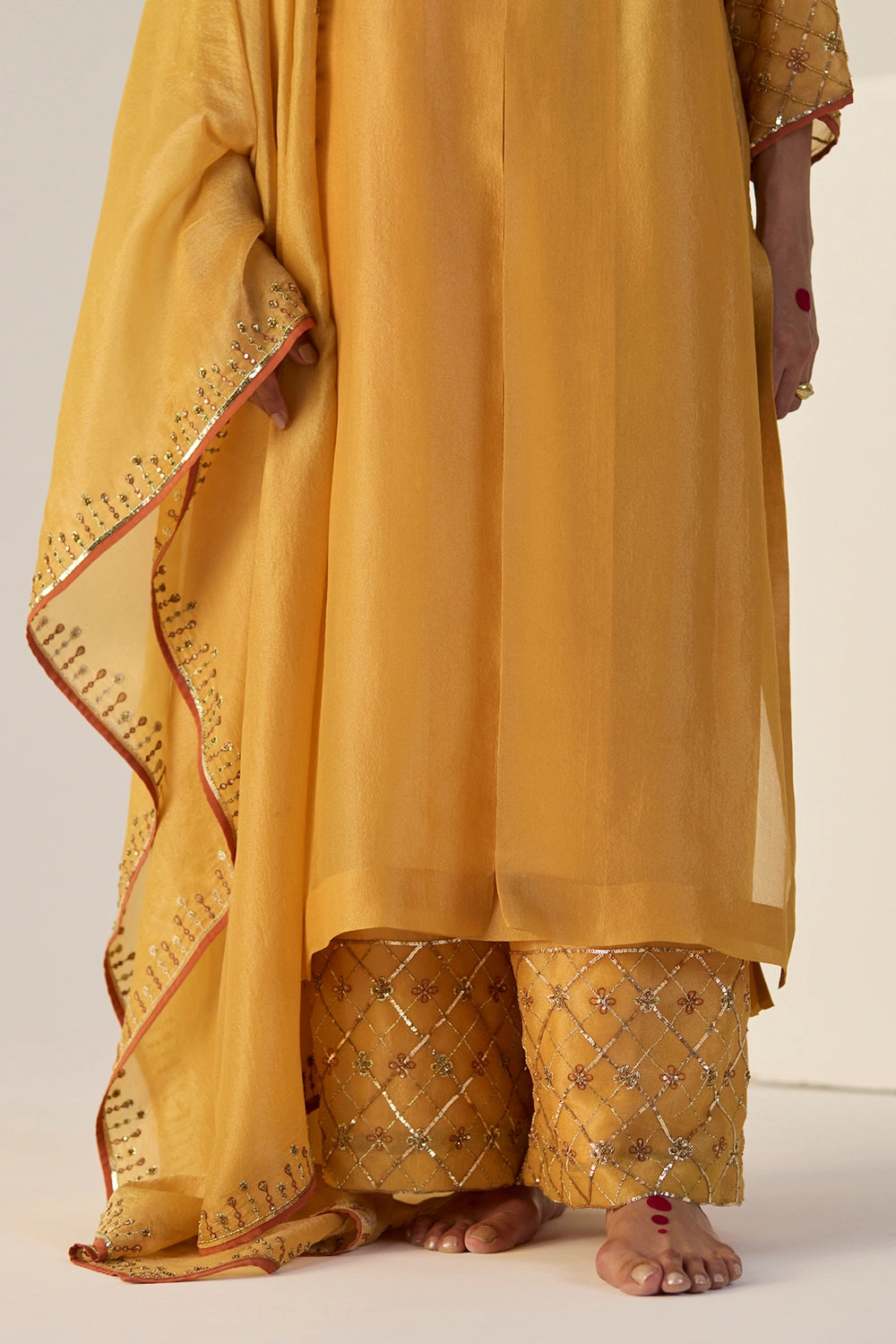 Yellow Badla Suit