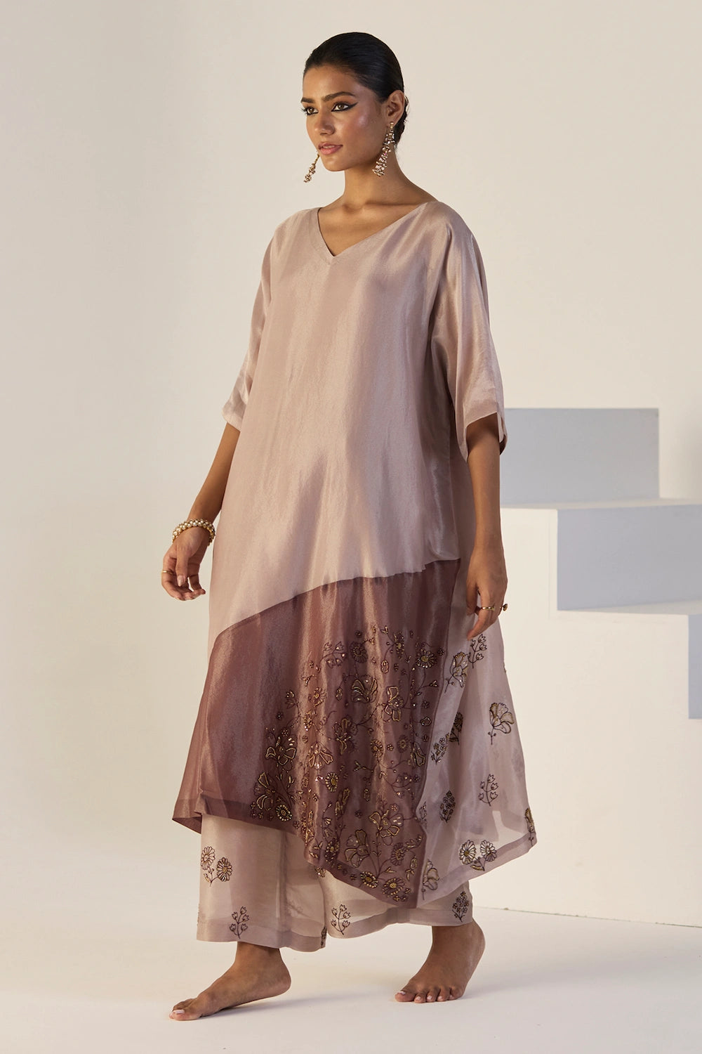 Purple Zehra Kaftan set