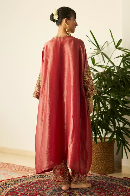 Red Rubaab Kaftan set