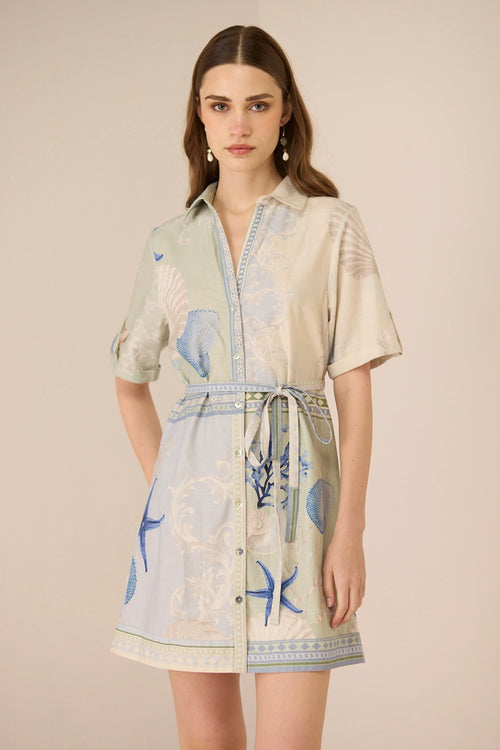 Leah Mini Marine Seafoam Dress