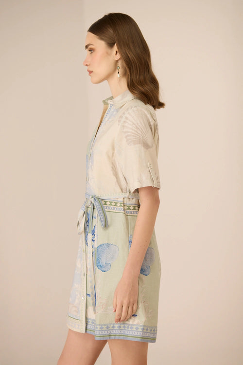 Leah Mini Marine Seafoam Dress