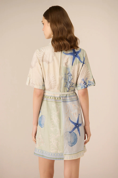 Leah Mini Marine Seafoam Dress
