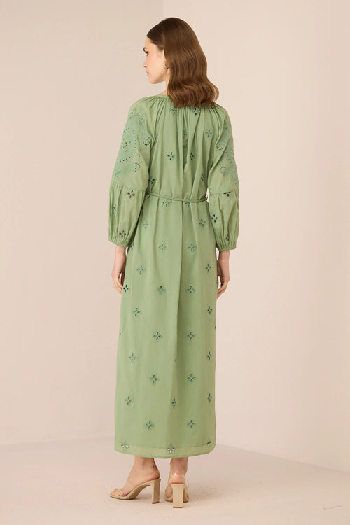 Piper Maxi Epsom Green Dress