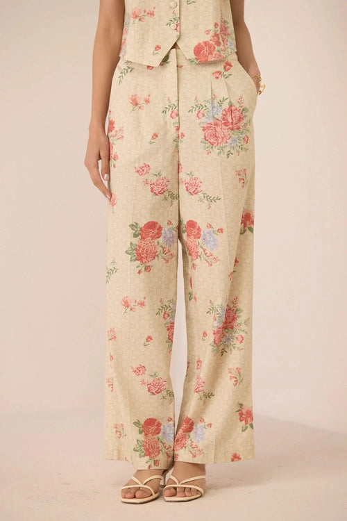 Alex Garden Trellis Top with Pants Set