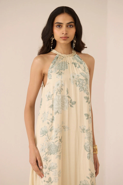Bethany Maxi Wildflower Sage Dress