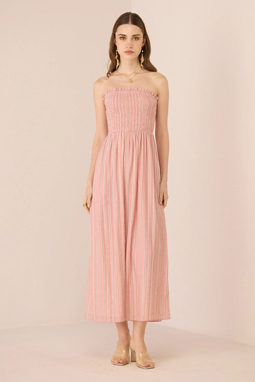 Blake Midi Blush Stripe Dress