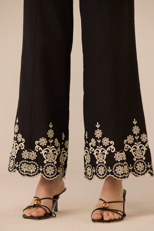 Kaia Black Top with Pants Set