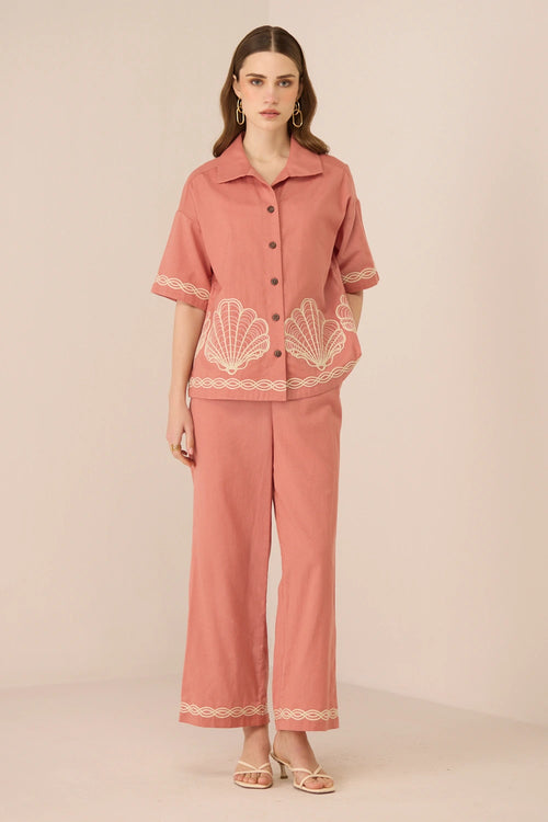 Jill Coral Pink Trousers