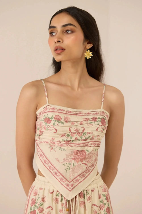 Malibu Azure Rose Top