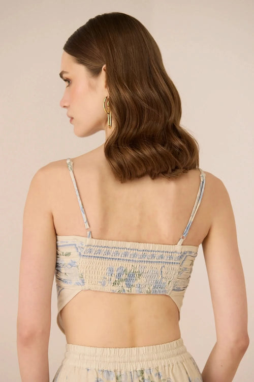 Malibu Azure Bloom Top with Shorts Set