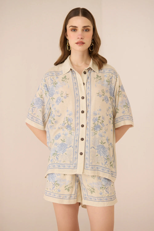 Malibu Azure Bloom Shirt