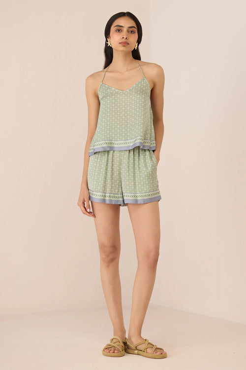 Willow Sage Pearl Top with Shorts Set