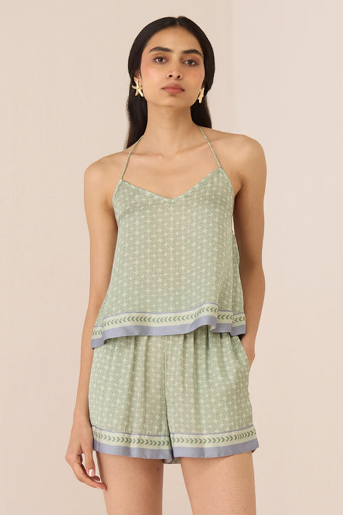 Willow Sage Pearl Top with Shorts Set