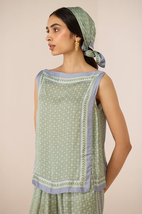 Willow Sage Pearl Top with Pants Set