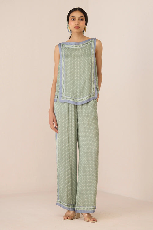 Willow Sage Pearl Top with Pants Set