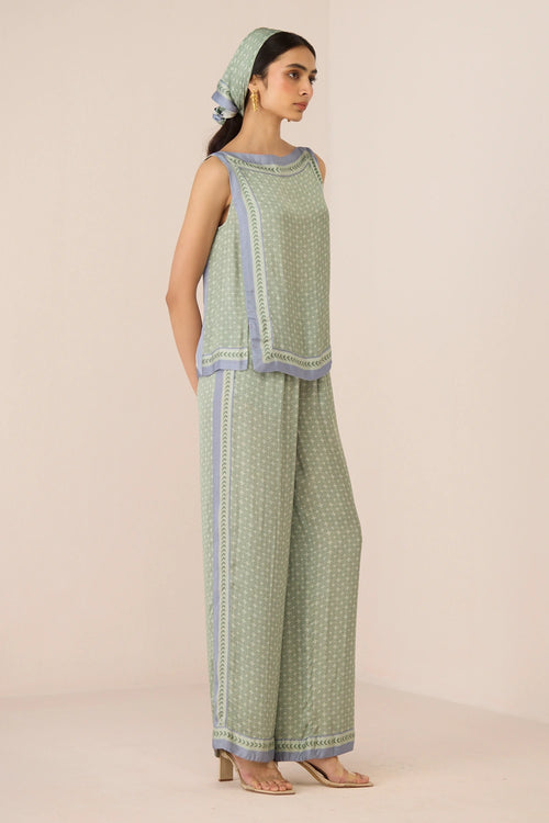 Willow Sage Pearl Top with Pants Set