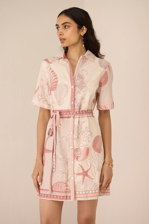 Leah Mini Marine Mauve Dress