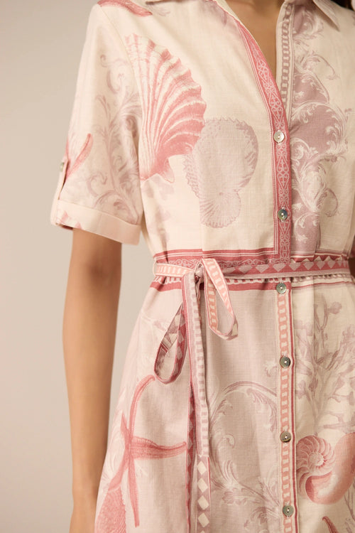 Leah Mini Marine Mauve Dress