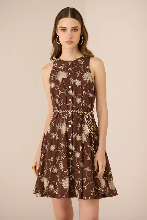 Claire Mini Pecan Pie Dress