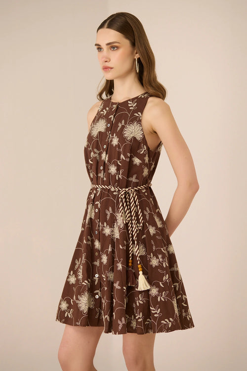 Claire Mini Pecan Pie Dress