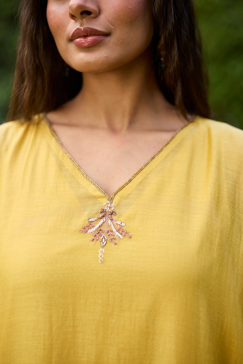 Yellow Sabr Kaftan