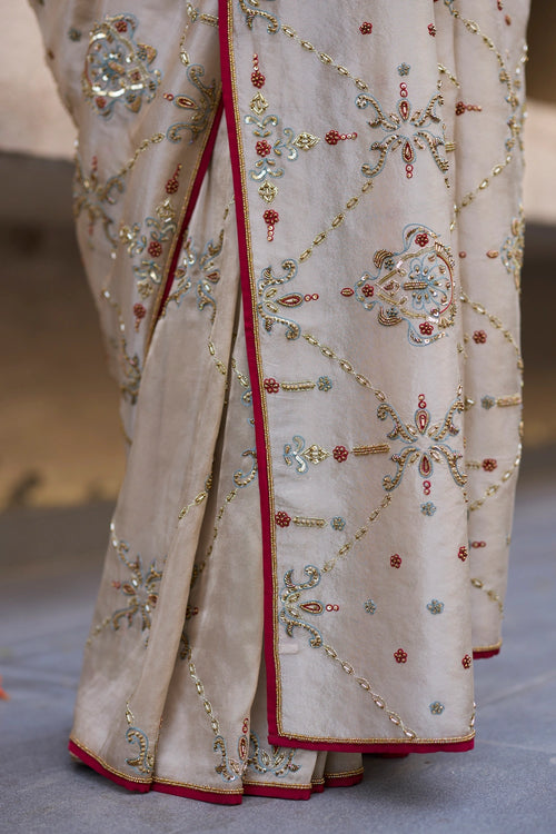 Grey Khaira Saree