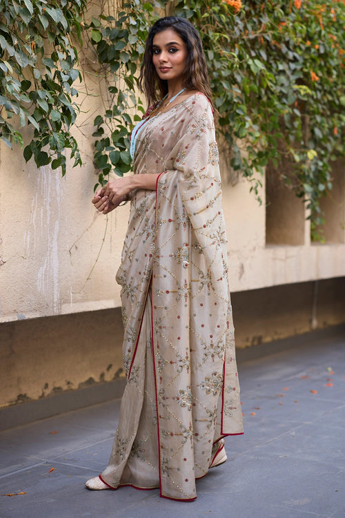Grey Khaira Saree