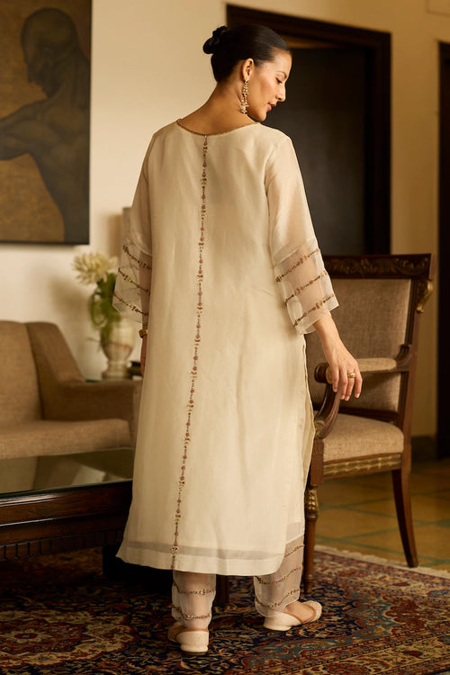White Phulwari Suit with Dupatta