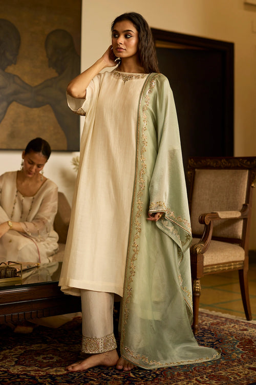 White Inayat Suit with Dupatta