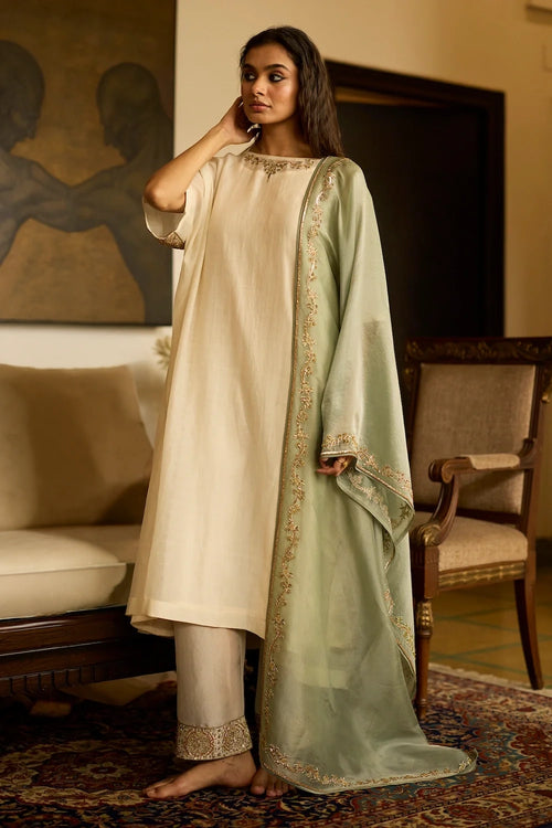 White Inayat Suit with Dupatta