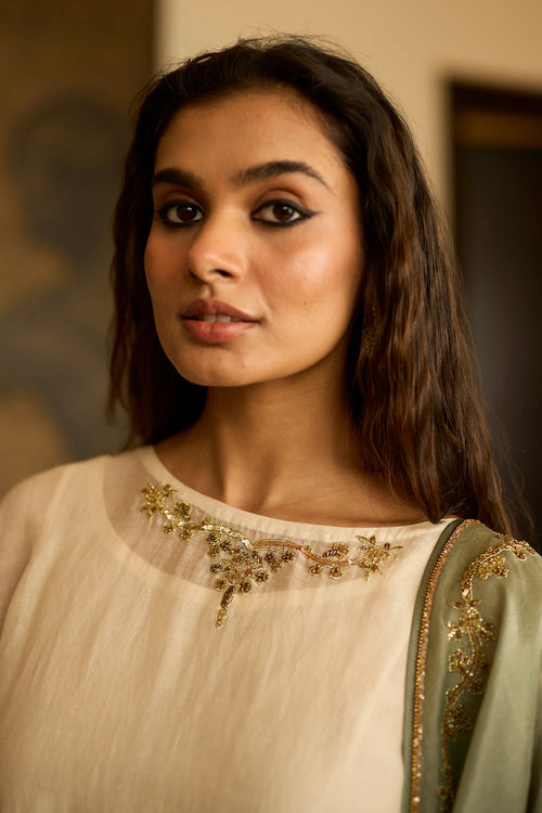White Inayat Suit with Dupatta