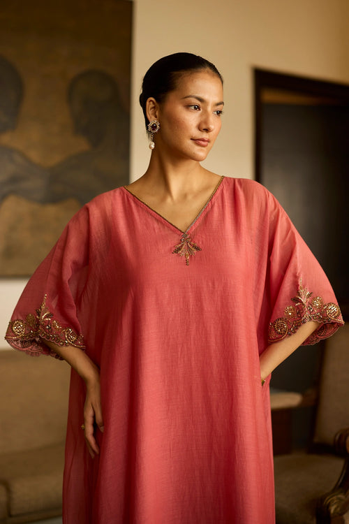 Pink Sabr Kaftan