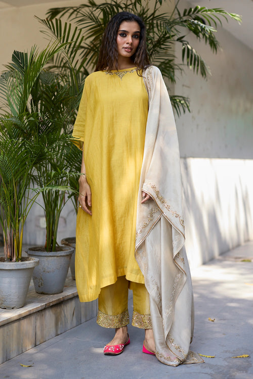 Yellow Inayat Suit with Dupatta