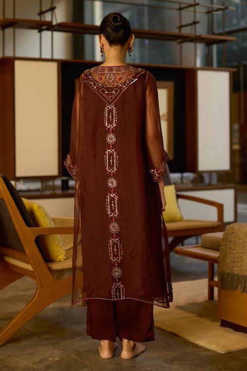 Brown Rawani Set