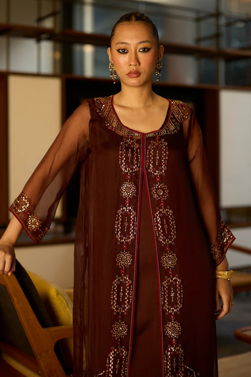 Brown Rawani Set
