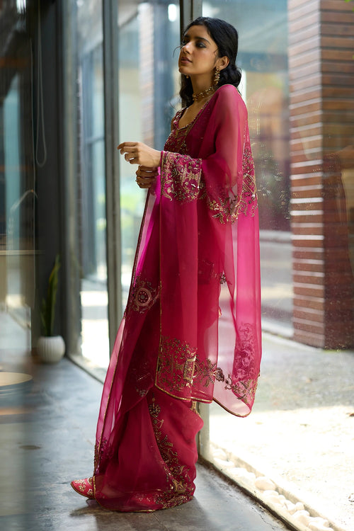Pink Anugraha Saree