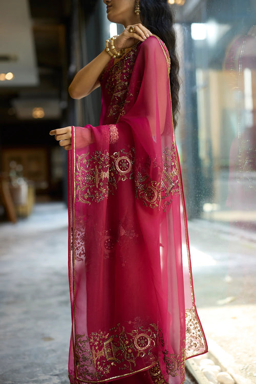Pink Anugraha Saree