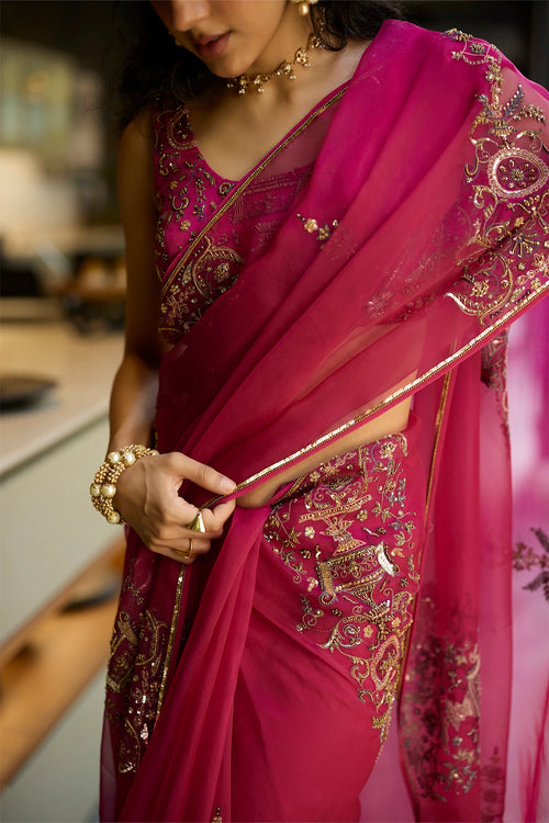 Pink Anugraha Saree