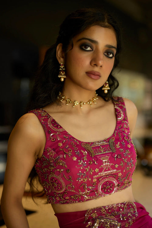 Pink Anugraha Saree