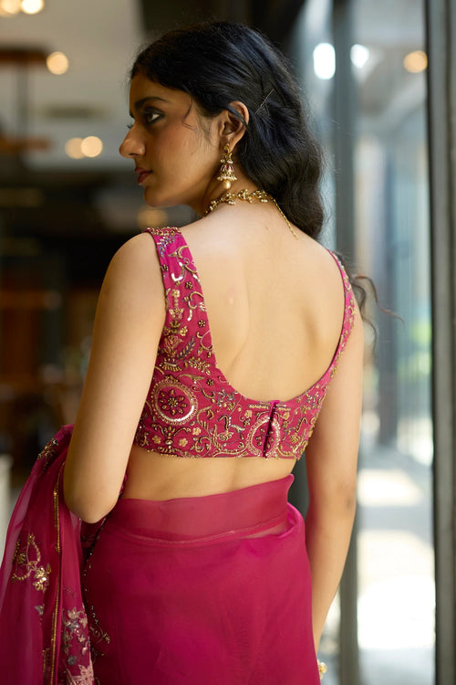 Pink Anugraha Saree