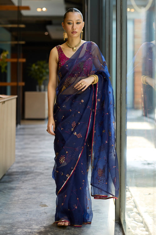 Blue Naad Saree