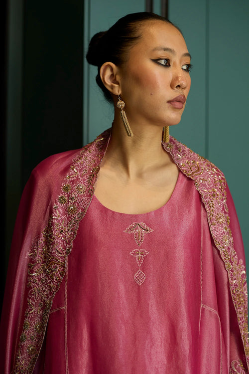 Pink Dhara Suit