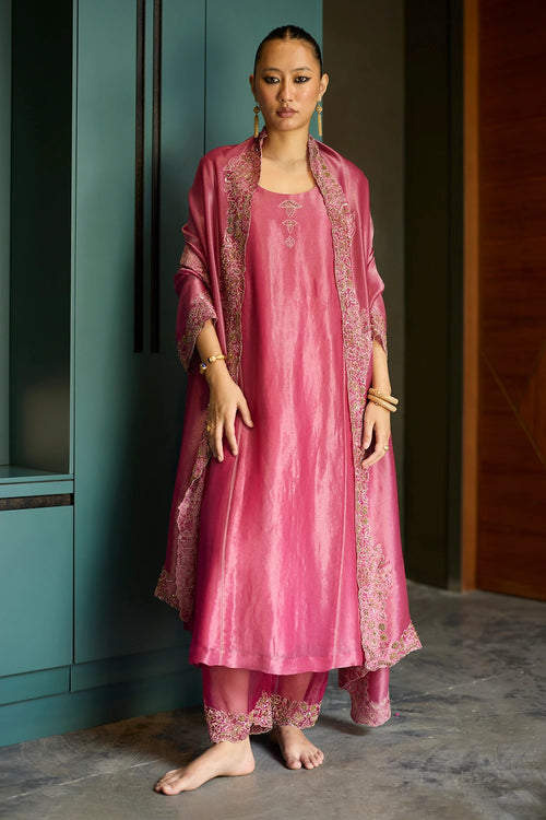 Pink Dhara Suit